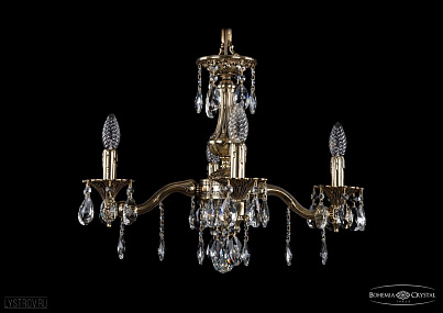 Литая подвесная люстра с хрусталем Bohemia IVELE Crystal 1710/4/160/A/GB