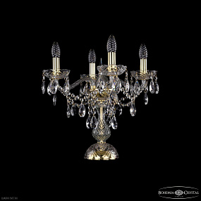 Настольная лампа с хрусталем Bohemia IVELE Crystal 1415L/4/141-39 G