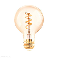 Лампа светодиодная G60, 1x4W(E27), 145lm, 2000K, янтарный EGLO LM_LED_E27 110192