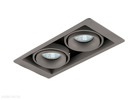 Встраиваемый светильник Donolux Lumme DL18615/02WW-SQ Silver Grey/Black