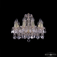 Хрустальная подвесная люстра Bohemia IVELE Crystal 1413/10/165/G/Leafs