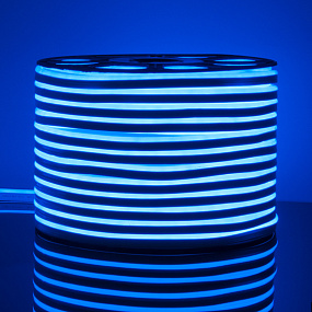 Гибкий неон LS001 220V 9.6W 120Led 2835 IP67 односторонний синий, 50 м Elektrostandard LS001 220V