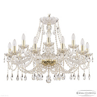 Хрустальная подвесная люстра Bohemia IVELE Crystal 107/10+5/300 G