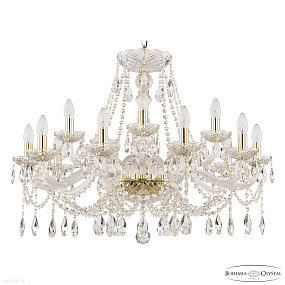 Хрустальная подвесная люстра Bohemia IVELE Crystal 107/10+5/300 G