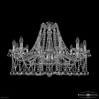 Большая хрустальная люстра Bohemia IVELE Crystal 1413/12/300 Ni Balls
