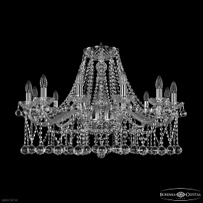Большая хрустальная люстра Bohemia IVELE Crystal 1413/12/300 Ni Balls