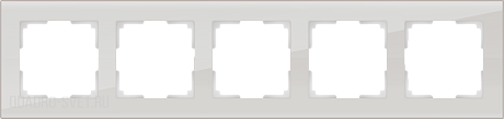 Рамка на 5 постов (дымчатый,стекло) Werkel WL01-Frame-05