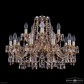 Хрустальная подвесная люстра Bohemia IVELE Crystal 1403/10+5/240 G M721