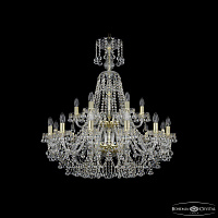 Большая хрустальная люстра Bohemia IVELE Crystal 1409/12+6/300/XL-94/2d G