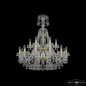 Большая хрустальная люстра Bohemia IVELE Crystal 1409/12+6/300/XL-94/2d G
