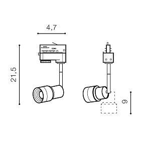 Трековый LED светильник для 3-фазного трека Azzardo Lumi Track 3 AZ4558