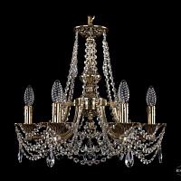 Литая подвесная люстра с хрусталем Bohemia IVELE Crystal 1771/6/150/C/GB
