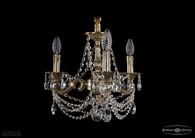 Литая подвесная люстра с хрусталем Bohemia IVELE Crystal 1707/3/125/C/GB