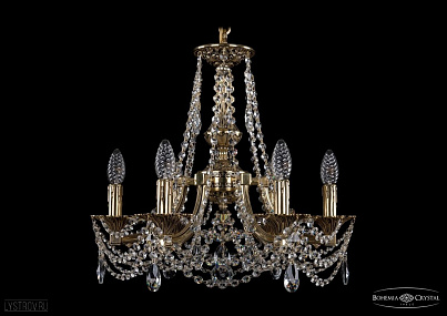 Литая подвесная люстра с хрусталем Bohemia IVELE Crystal 1771/6/150/C/GB