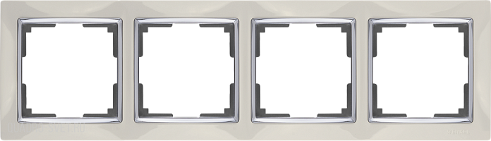 Рамка на 4 поста (слоновая кость) Werkel WL03-Frame-04-ivory