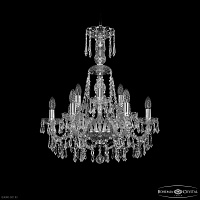 Хрустальная подвесная люстра Bohemia IVELE Crystal 1403/6+3/195/XL-65 Ni