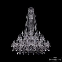 Большая хрустальная люстра Bohemia IVELE Crystal 1411/20+10+5/460/XL-175/2d Ni