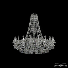 Большая хрустальная люстра Bohemia IVELE Crystal 1409/20/400/h-113 Ni
