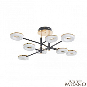 Большая светодиодная люстра Arte Milano 272999/8 BK/GD