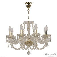Хрустальная подвесная люстра Bohemia IVELE Crystal 101/8/195 G Leafs