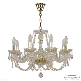 Хрустальная подвесная люстра Bohemia IVELE Crystal 101/8/195 G Leafs