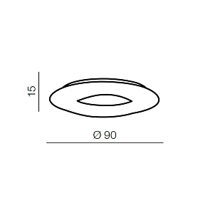 Светодиодный потолочный светильник Azzardo Donut Top 91 AZ2064