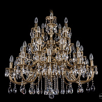 Литая подвесная люстра с хрусталем Bohemia IVELE Crystal 1742/10+10+5+5/335/A/GB