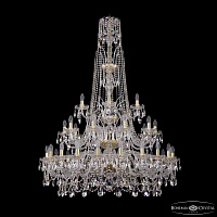 Большая хрустальная люстра Bohemia IVELE Crystal 1411/20+10+5/400/XL-155/3d G