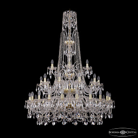 Большая хрустальная люстра Bohemia IVELE Crystal 1411/20+10+5/400/XL-155/3d G