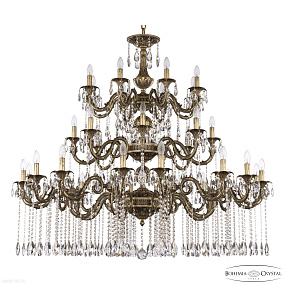 Большая хрустальная люстра Bohemia IVELE Crystal AL79104/16+8+8/550/3d A AGB
