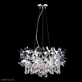 Подвесная хрустальная люстра Crystal Lux ROMEO SP6 CHROME D600