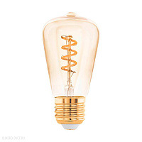 Лампа светодиодная ST48, 4W(E27), 145lm, 2000K, стекло, янтарный EGLO LM_LED_E27 110193