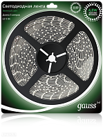 Светодиодная лента GAUSS 4.8 Вт/м 3528 SMD зеленый цвет