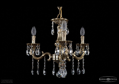Литая подвесная люстра с хрусталем Bohemia IVELE Crystal 1701/3/181/A/GB