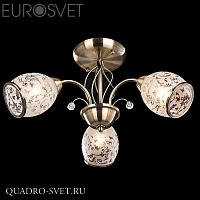 Люстра потолочная EUROSVET 30026 30026/3 античная бронза
