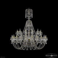Большая хрустальная люстра Bohemia IVELE Crystal 1406/24+12/530/XL-160 G
