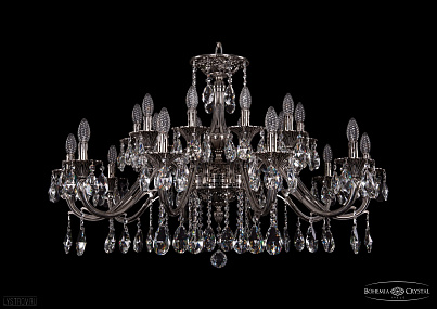 Литая подвесная люстра с хрусталем Bohemia IVELE Crystal 1703/20/360/A/NB