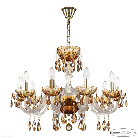 Хрустальная подвесная люстра Bohemia IVELE Crystal 5417/10/240 G Amber/M-1H K721