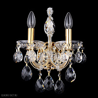 Бра Crystal Lux ISABEL AP2 GOLD/TRANSPARENT