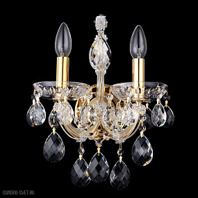 Бра Crystal Lux ISABEL AP2 GOLD/TRANSPARENT