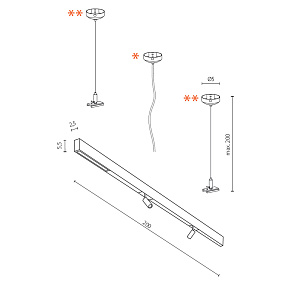 Трековый LED светильник для магнитного трека Azzardo Track Magnetic AZ4817