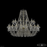 Большая хрустальная люстра Bohemia IVELE Crystal 1409/24+12/530 G