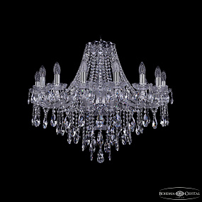 Большая хрустальная люстра Bohemia IVELE Crystal 1415/16/300 Ni
