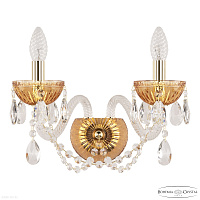 Бра хрустальное Bohemia IVELE Crystal 5402B/2/165 G Amber/M-1G