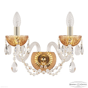 Бра хрустальное Bohemia IVELE Crystal 5402B/2/165 G Amber/M-1G