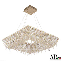 Хрустальная подвесная светодиодная люстра APL LED Rimini S503.0.60.B.4000.Gold