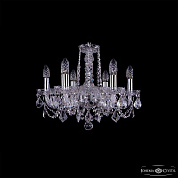 Хрустальная подвесная люстра Bohemia IVELE Crystal 1402/6/160/Ni/Leafs