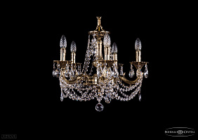 Литая подвесная люстра с хрусталем Bohemia IVELE Crystal 1701/5/181/C/GB