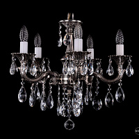 Литая подвесная люстра с хрусталем Bohemia IVELE Crystal 1701/5/181/B/NB