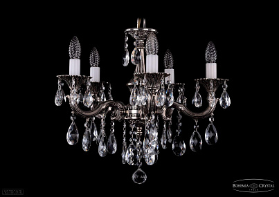 Литая подвесная люстра с хрусталем Bohemia IVELE Crystal 1701/5/181/B/NB